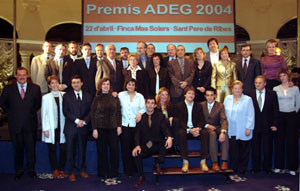 Durant el sopar es va fer entrega dels premis ADEG 2004. fdg/carles castro