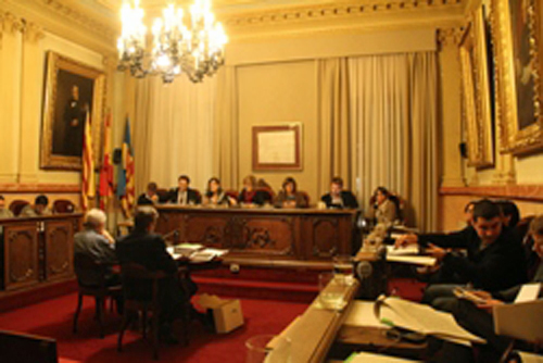 Imatge del ple municipal de Vilanova. Ajuntament de Vilanova i la Geltrú