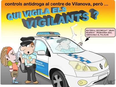 Controls antidroga al centre de Vilanova
