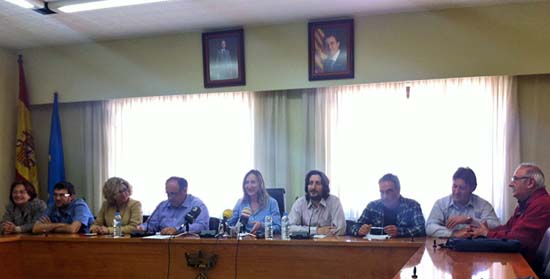 Imatge de la roda de premsa dels membres del govern
