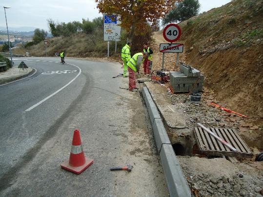 Ajuntament de Gelida. Milloren la seguretat de la carretera de Sant Llorenç a Gelida