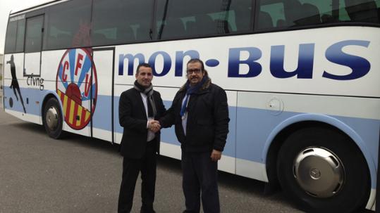 CF Vilanova. Bus personalitzat del CF Vilanova