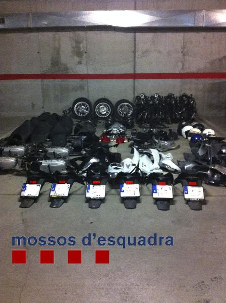 Mossos d'Esquadra. Desarticulen a Vilanova una banda que robava motocicletes i les enviava al Marroc