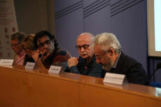 Àlvar Andrés. D'esquerra a dreta Rael Hinojosa, Lluïsa Celades, Enric Saurí, Miquel Botella, Antoni Carné