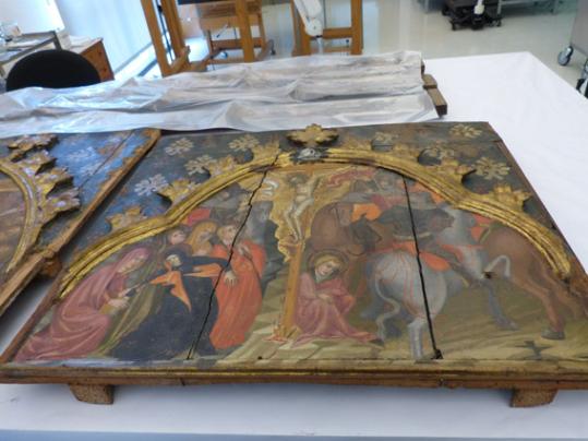 Museus de Sitges. Museus de Sitges restaura el retaule gòtic atribuït a Jaume Cervera