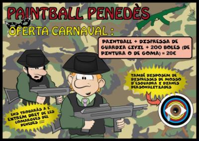 Oferta de carnaval a Paintball Penedès