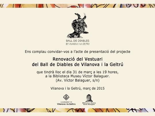 Presentació del projecte de renovació del vestuari del Ball de Diables de Vilanova i la Geltrú