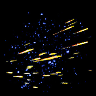 Imatge de la pluja de les Perseides feta per la NASA l'any 1995. EIX