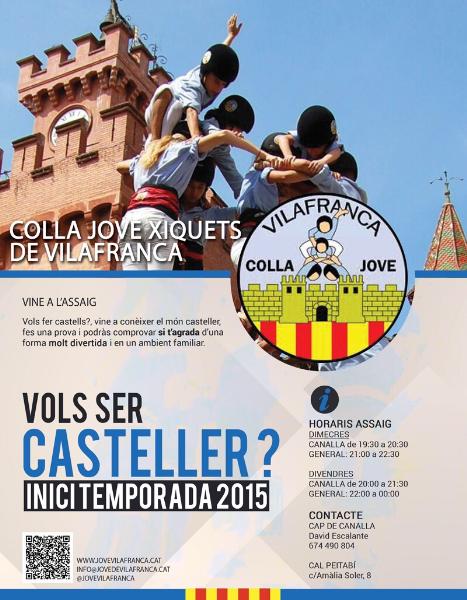 EIX. La Jove de Vilafranca busca nou castellers amb una campanya de captació