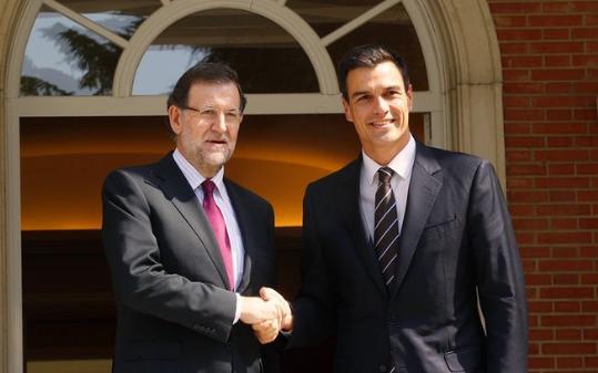 Mariano Rajoy i Pedro Sánchez. Eix