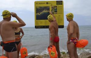 Sitges programa la primera trobada per nedar a la Via Brava d’Aiguadolç. Ajuntament de Sitges