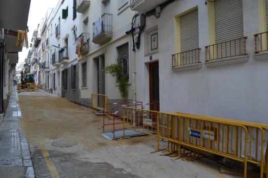Sitges renova les canalitzacions d'aigua al carrer de Sant Sebastià. Ajuntament de Sitges