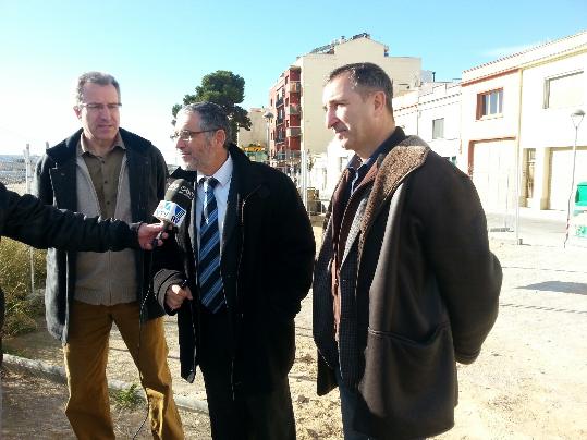 Ajuntament de Vilafranca. Visita del govern de Vilafranca a les obres del passeig Rafael Soler