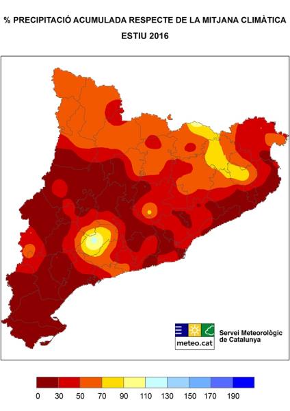 Agost molt sec a la major part de Catalunya. EIX