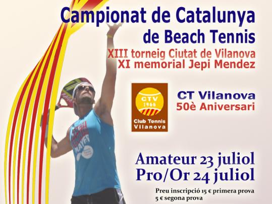 Campionat de Catalunya de Beach Tennis. Eix