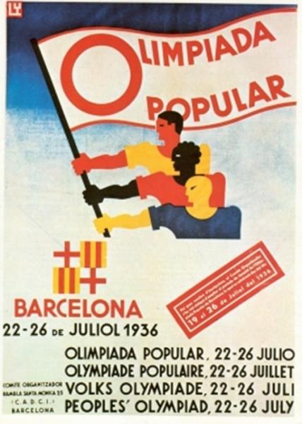 Cartell de l'Olimpíada Popular de Barcelona de 1936. EIX