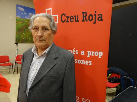 El vilafranquí Josep Curto porta 66 anys sent voluntari de Creu Roja. Ramon Filella