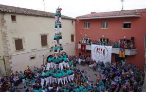 Els Castellers de Vilafranca estrenen Gamma Extra a Sant Quintí. Castellers de Vilafranca