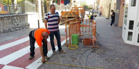 Finalitzen les obres de reurbanització del carrer Sant Pere de Sant Sadurní. Ajt Sant Sadurní d'Anoia