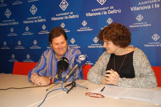 Jordi Paulí i Teresa Llorens, en roda de premsa. Míriam de Lamo