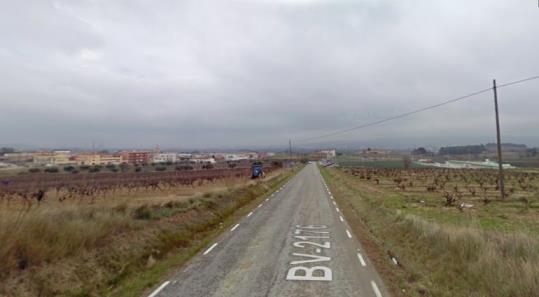 La carretera BV-2176, al seu pas per Castellví de la Marca. Google Street View