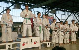 Podi de la super Copa d'Espanya de Judo en categoria Infantil. Eix