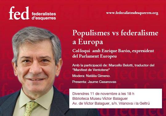Populismes vs Federalisme a Europa. Eix