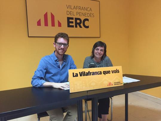 Roda de premsa d'Esquerra de Vilafranca. ERC