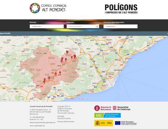Una web reuneix tota la informació sobre els polígons industrials de l'Alt Penedès. CC Alt Penedès