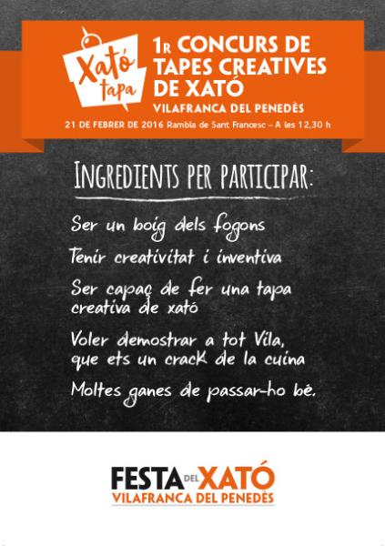 Vilafranca acollirà el Xató Tapa, el primer concurs de tapes creatives de xató. EIX