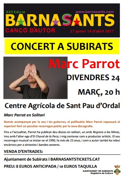 Barnasants: Concert de Marc Parrot a Sant Pau d’Ordal