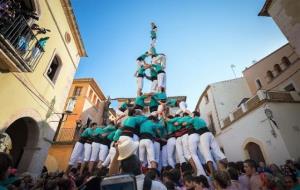Els Castellers de Vilafranca completen una diada de Gamma Extra a Altafulla. Castellers de Vilafranca