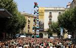 Els Castellers de Vilafranca porten tres castells de màxima dificultat a Mataró. ACN