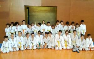 Els judoques de l'escola de judo Vilafranca. Eix