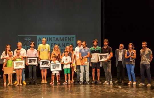 Els premiats a la Festa de l’Esport de Vilafranca. Eix