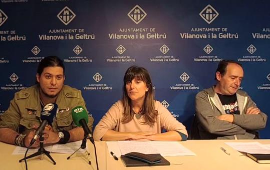 Enver Aznar, Queti Vinyals i Josep Maria Domenech. Eix