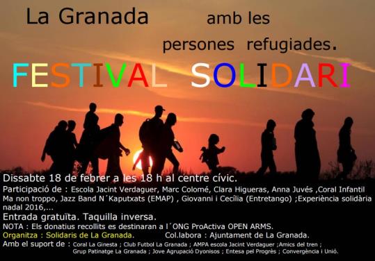 La Granada acollirà un festival en benefici de les persones refugiades. EIX
