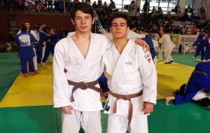 Manel Terraza i Adrià Pérez de l'Escola de Judo Vilafranca . Eix