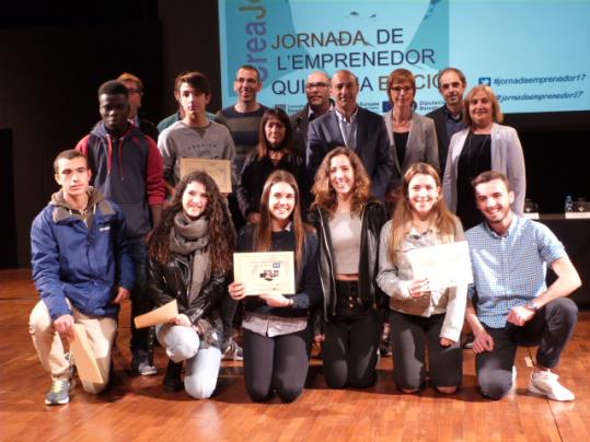 Vilafranca lliura els premis Creajove 2017 en el marc de la 15a Jornada de l’Emprenedor. Ajuntament de Vilafranca