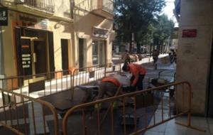 En marxa les millores dels eixos comercials dels carrers de Caputxins, Sant Sebastià i Aigua. Ajuntament de Vilanova
