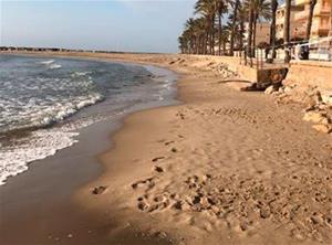 Culminada la regeneració de sorra de la platja Llarga de Cubelles, afectada pel temporal Gloria. Ajuntament de Cubelles