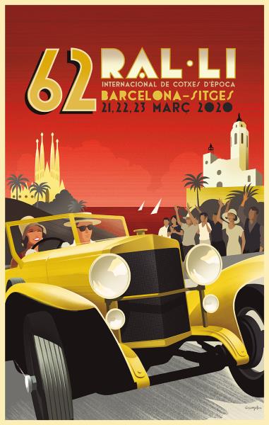 El Ral·li Barcelona-Sitges 2020 ret homenatge a Alfa Romeo al seu cartell. EIX