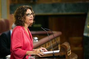 La ministra d'Hisenda, María Jesús Montero, aquest 10/9/2020 al Congrés dels Diputats. Congrés dels Diputats