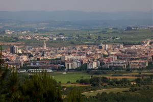 Vista general de Vilafranca del Penedès, des d'una muntanya propera. Imatge publicada el 5 de juny del 2020. ACN/ Gemma Sánchez
