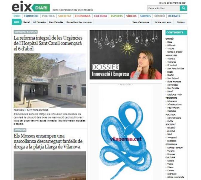 La inversió publicitària en premsa digital, l'única que puja al febrer, segons Infoadex. EIX