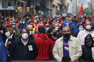 Els sindicats tornen al carrer l'1 de Maig per reivindicar la recuperació del poder adquisitiu. ACN
