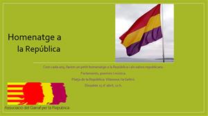 14 d’Abril, Festa oficial a Catalunya. Eix