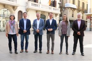 Els caps de llista amb representació institucional a Vilafranca del Penedès el maig del 2023 . ACN