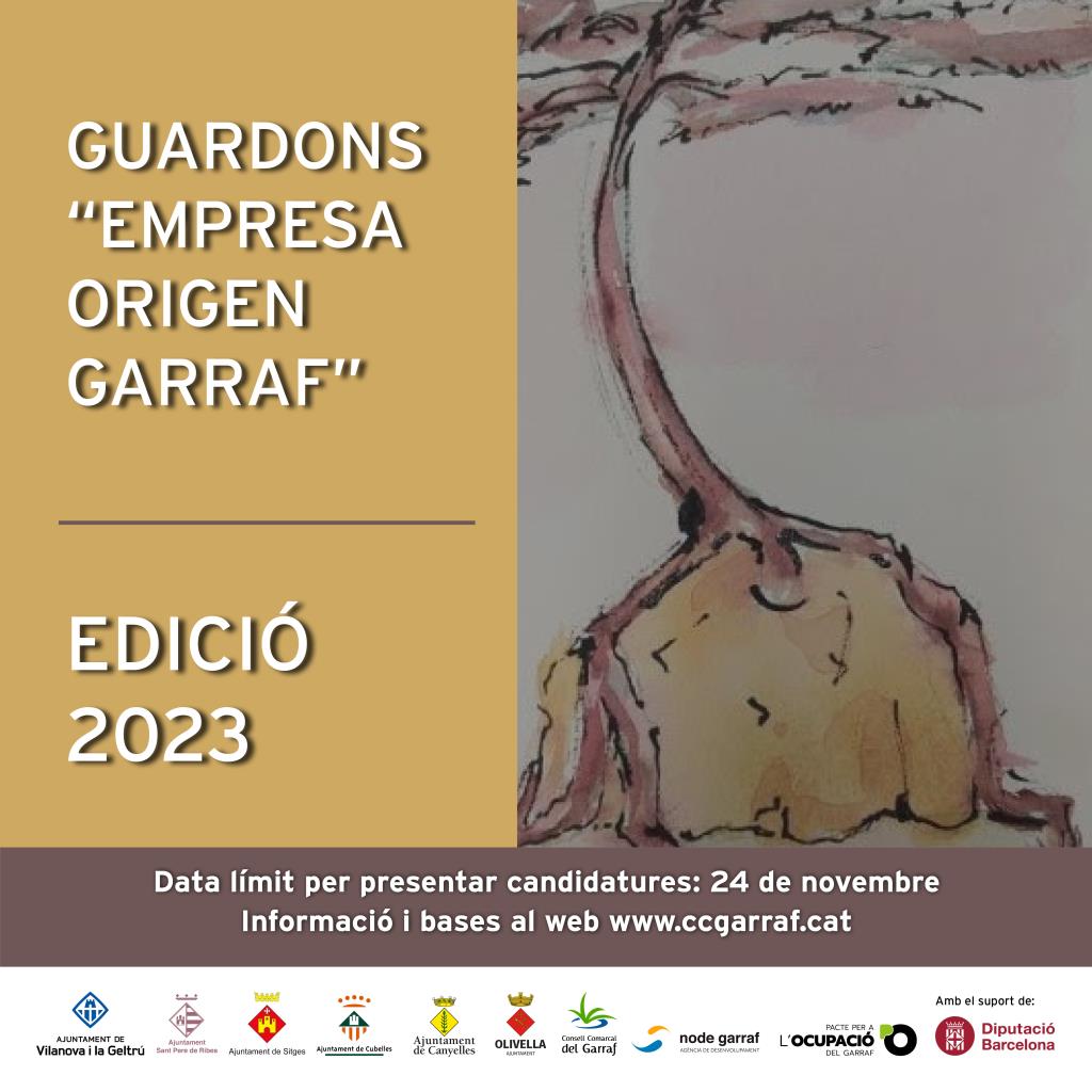 Es convoca la quarta edició dels guardons “Empresa Origen Garraf”. CC Garraf