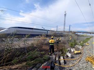 Interrompuda la circulació ferroviària de l’R4 entre l’Arboç i Sant Vicenç de Calders per un incendi entre les vies. Bombers